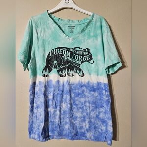 Pigeon Forge Tiedye Bear Tshirt Large